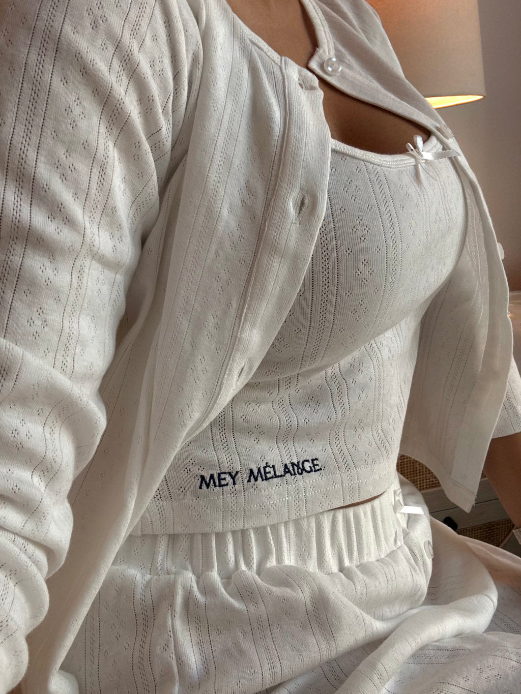 Cozy White Heart Shirt PJ