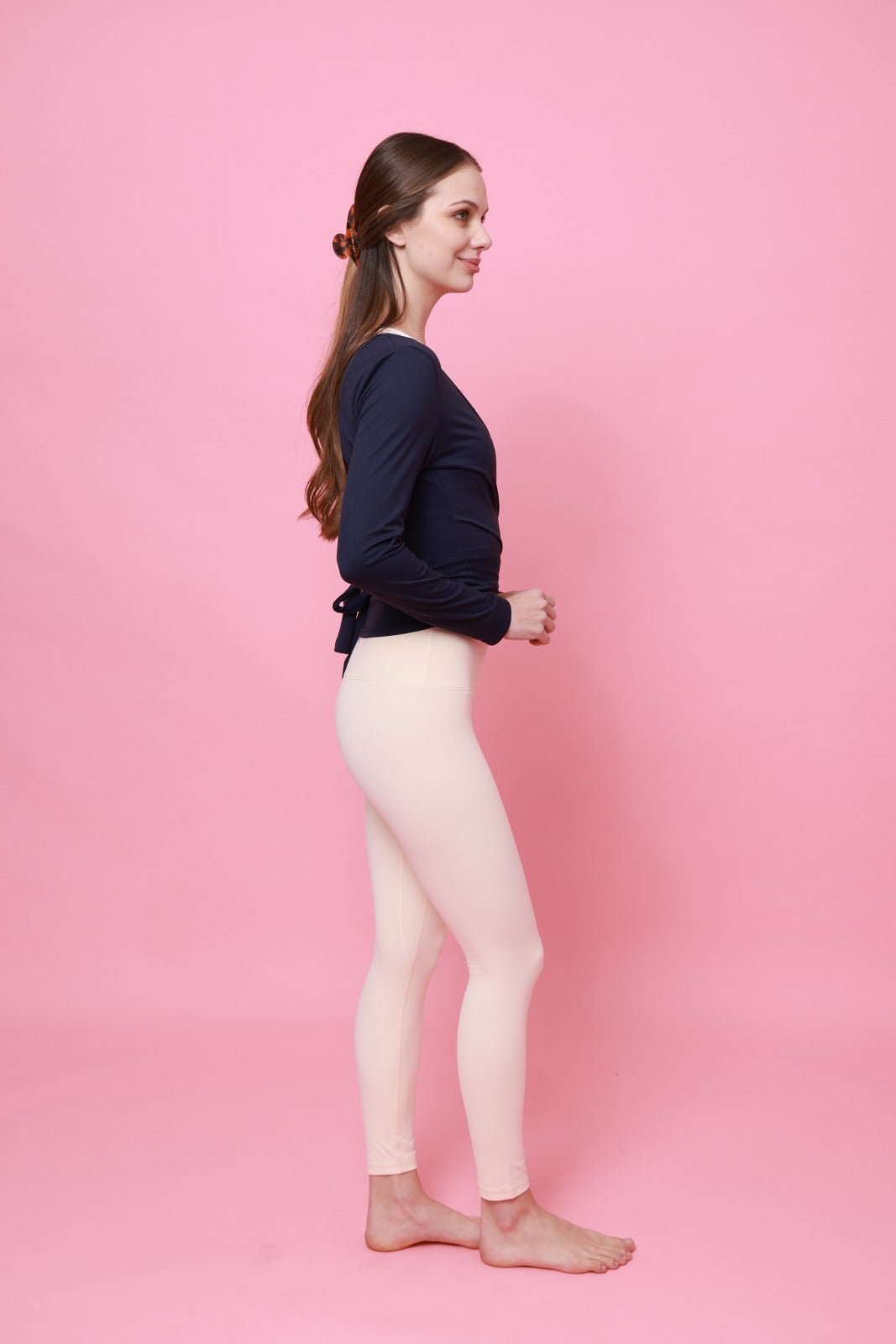 Blusa cruzada de ballet Alin - Azul marino