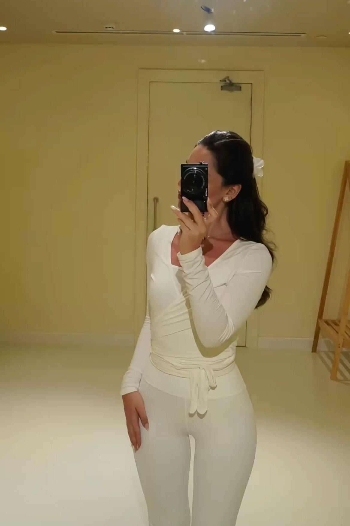 Chemisier cache-cœur Alin Ballet - Blanc