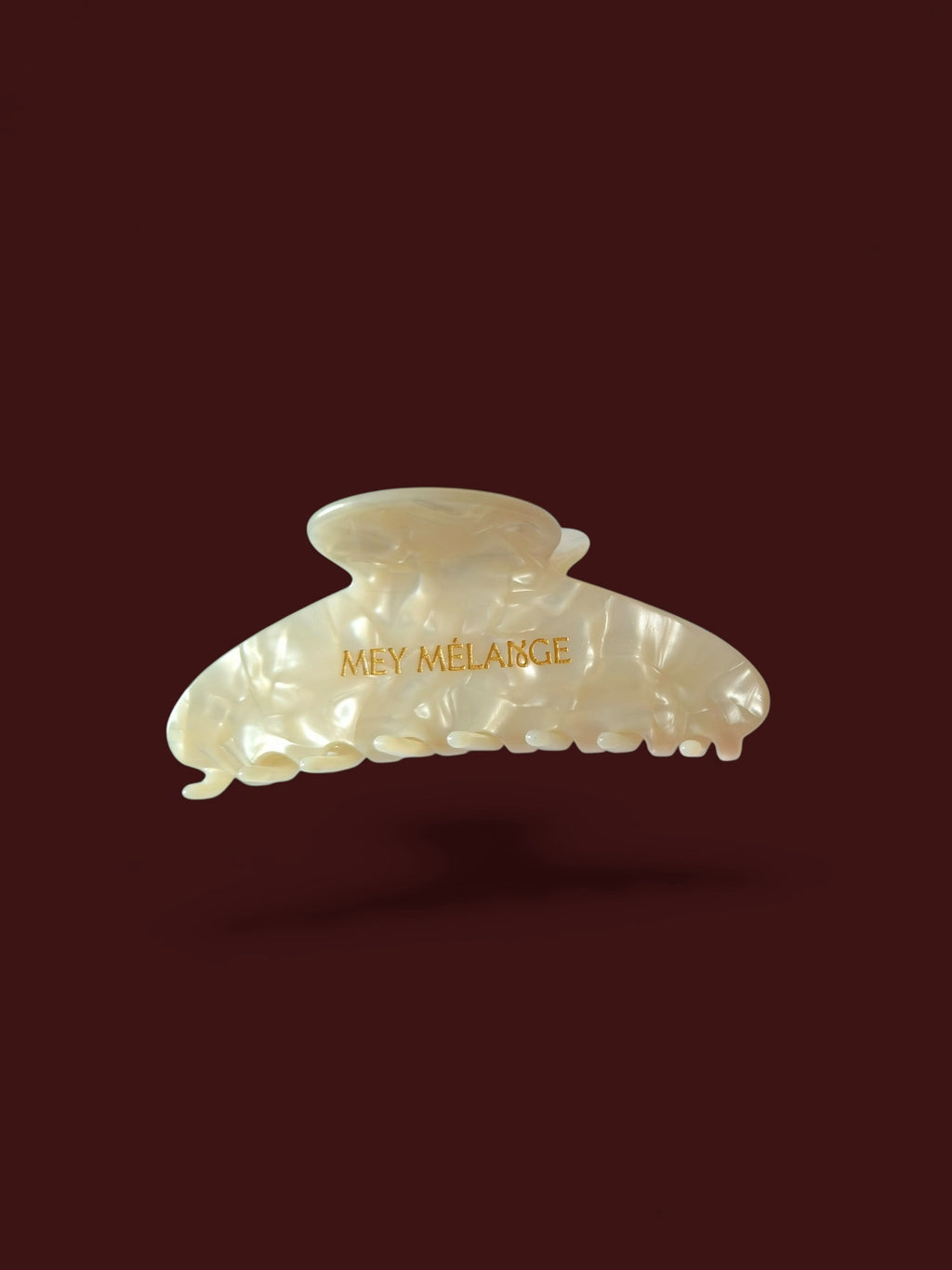 Hair Clip - Marble Ivory