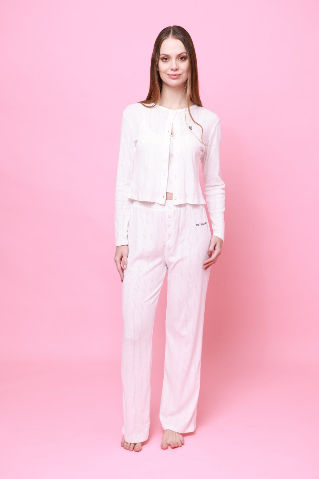 Cozy White Heart Shirt PJ