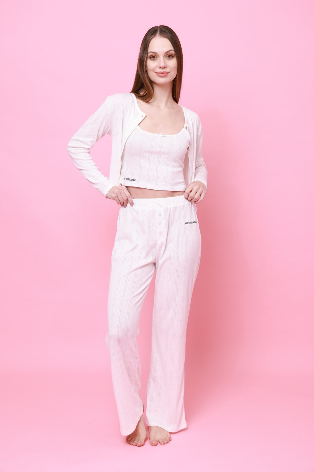 Cozy White Heart Shirt PJ