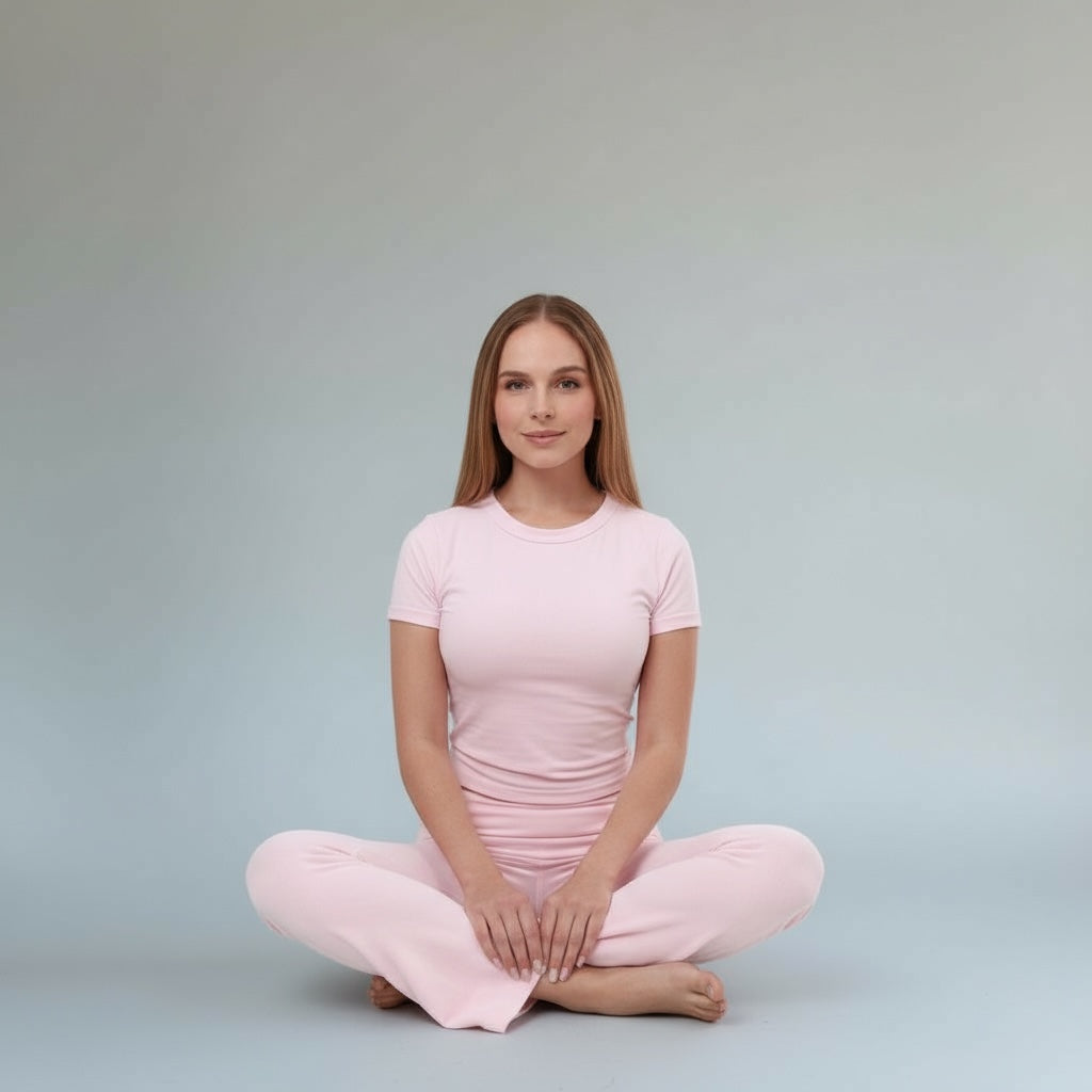 Pantalones Matilda de algodón con solapa - Gris