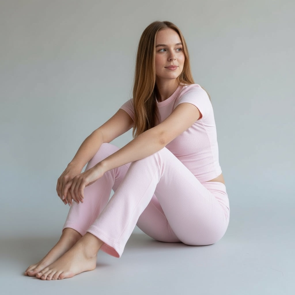 Pantalones Matilda de algodón con solapa - Gris